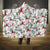 Cardical Christmas White Hooded Blanket Xmas Pattern