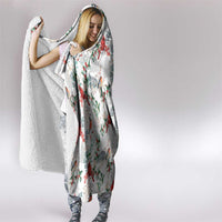 Cardical Christmas White Hooded Blanket Xmas Pattern