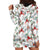 Cardinal Christmas White Hoodie Dress Xmas Pattern - Wonder Print Shop