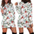 Cardinal Christmas White Hoodie Dress Xmas Pattern - Wonder Print Shop