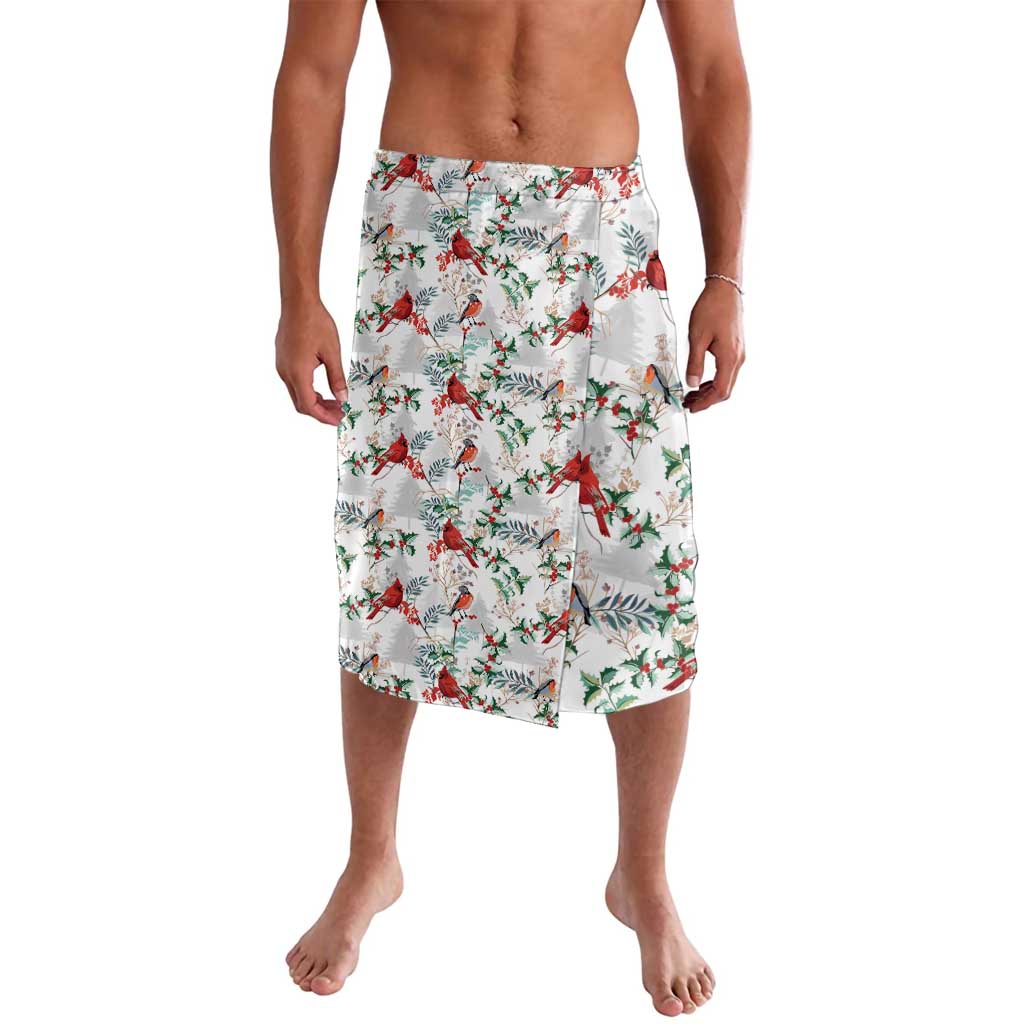 Cardinal Christmas White Lavalava Xmas Pattern - Wonder Print Shop