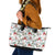 Cardinal Christmas White Leather Tote Bag Xmas Pattern - Wonder Print Shop