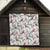 Cardinal Christmas White Quilt Xmas Pattern - Wonder Print Shop
