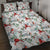 Cardinal Christmas White Quilt Bed Set Xmas Pattern - Wonder Print Shop