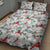Cardinal Christmas White Quilt Bed Set Xmas Pattern - Wonder Print Shop