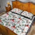Cardinal Christmas White Quilt Bed Set Xmas Pattern - Wonder Print Shop