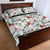 Cardinal Christmas White Quilt Bed Set Xmas Pattern - Wonder Print Shop