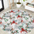 Cardical Christmas White Round Carpet Xmas Pattern