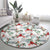 Cardical Christmas White Round Carpet Xmas Pattern