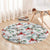 Cardical Christmas White Round Carpet Xmas Pattern