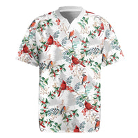 Cardinal Christmas White Rugby Jersey Xmas Pattern - Wonder Print Shop
