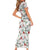 Cardinal Christmas White Short Sleeve Bodycon Dress Xmas Pattern - Wonder Print Shop