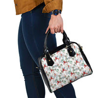 Cardical Christmas White Shoulder Handbag Xmas Pattern