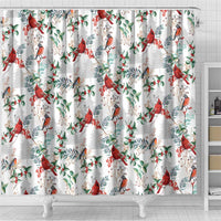 Cardical Christmas White Shower Curtain Xmas Pattern