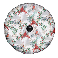 Cardinal Christmas White Spare Tire Cover Xmas Pattern - Wonder Print Shop
