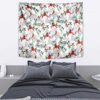 Cardinal Christmas White Tapestry Xmas Pattern - Wonder Print Shop
