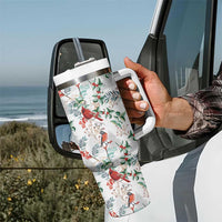 Cardinal Christmas White Tumbler With Handle Xmas Pattern - Wonder Print Shop
