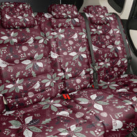 Cardinal Christmas Wine Red Back Car Seat Cover Xmas Pattern - Wonder Print Shop