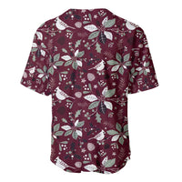 Cardinal Christmas Wine Red Baseball Jersey Xmas Pattern - Wonder Print Shop