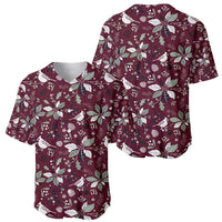 Cardinal Christmas Wine Red Baseball Jersey Xmas Pattern - Wonder Print Shop