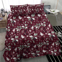 Cardinal Christmas Wine Red Bedding Set Xmas Pattern - Wonder Print Shop
