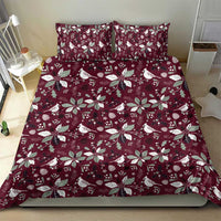 Cardinal Christmas Wine Red Bedding Set Xmas Pattern - Wonder Print Shop