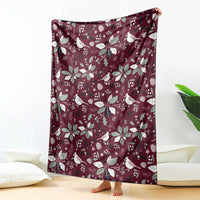 Cardical Christmas Wine Red Blanket Xmas Pattern