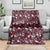 Cardical Christmas Wine Red Blanket Xmas Pattern