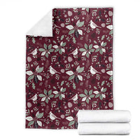 Cardical Christmas Wine Red Blanket Xmas Pattern