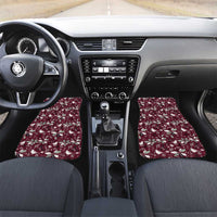 Cardinal Christmas Wine Red Car Mats Xmas Pattern - Wonder Print Shop