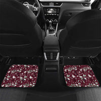 Cardinal Christmas Wine Red Car Mats Xmas Pattern - Wonder Print Shop