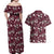 Cardinal Christmas Wine Red Couples Matching Off Shoulder Maxi Dress and Hawaiian Shirt Xmas Pattern - Wonder Print Shop