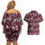 Cardinal Christmas Wine Red Couples Matching Off Shoulder Short Dress and Hawaiian Shirt Xmas Pattern - Wonder Print Shop