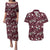 Cardinal Christmas Wine Red Couples Matching Puletasi and Hawaiian Shirt Xmas Pattern - Wonder Print Shop