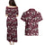 Cardinal Christmas Wine Red Couples Matching Puletasi and Hawaiian Shirt Xmas Pattern - Wonder Print Shop