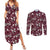 Cardinal Christmas Wine Red Couples Matching Summer Maxi Dress and Long Sleeve Button Shirt Xmas Pattern - Wonder Print Shop