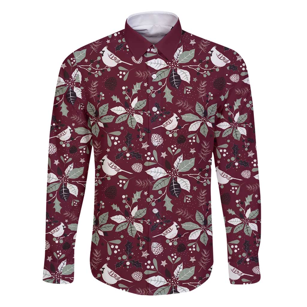 Cardinal Christmas Wine Red Family Matching Puletasi and Hawaiian Shirt Xmas Pattern - Wonder Print Shop