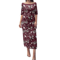 Cardinal Christmas Wine Red Family Matching Puletasi and Hawaiian Shirt Xmas Pattern - Wonder Print Shop