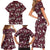 Cardinal Christmas Wine Red Family Matching Short Sleeve Bodycon Dress and Hawaiian Shirt Xmas Pattern - Wonder Print Shop