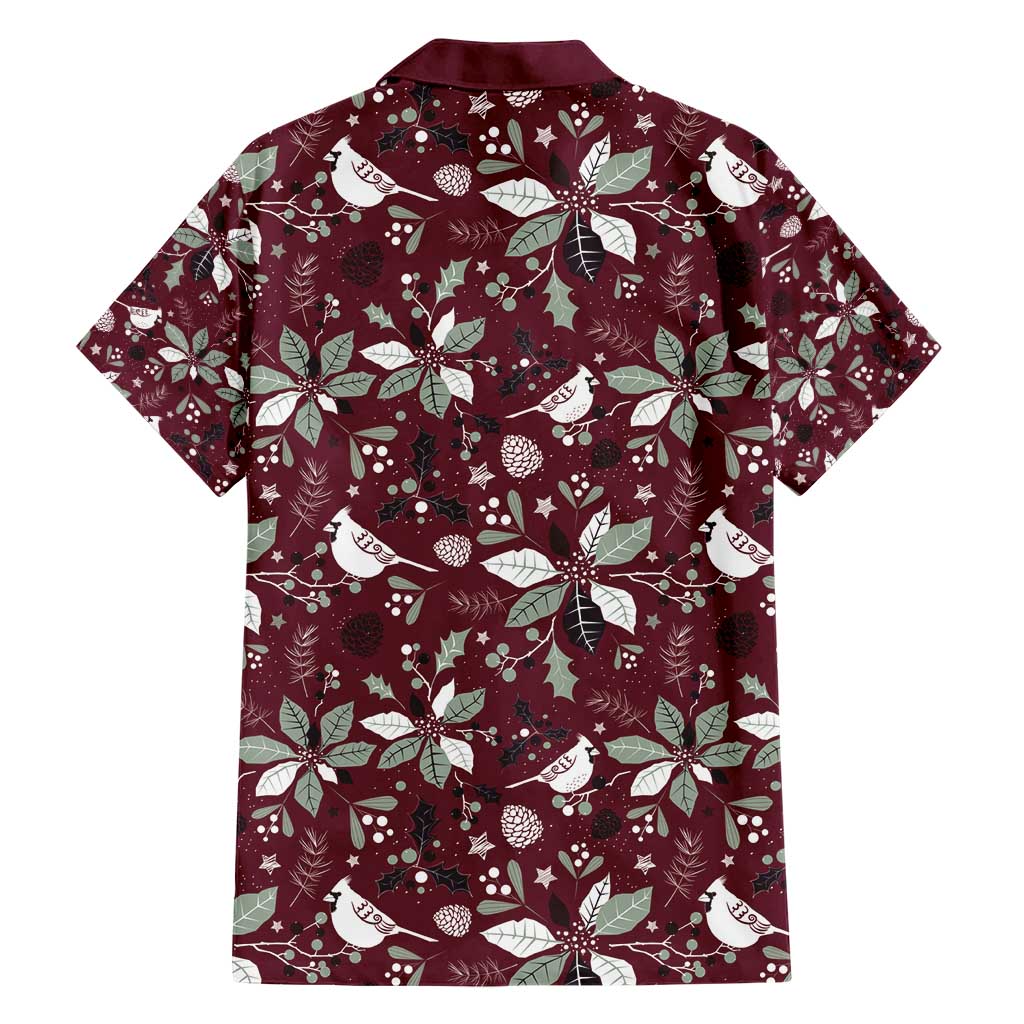 Cardinal Christmas Wine Red Hawaiian Shirt Xmas Pattern - Wonder Print Shop