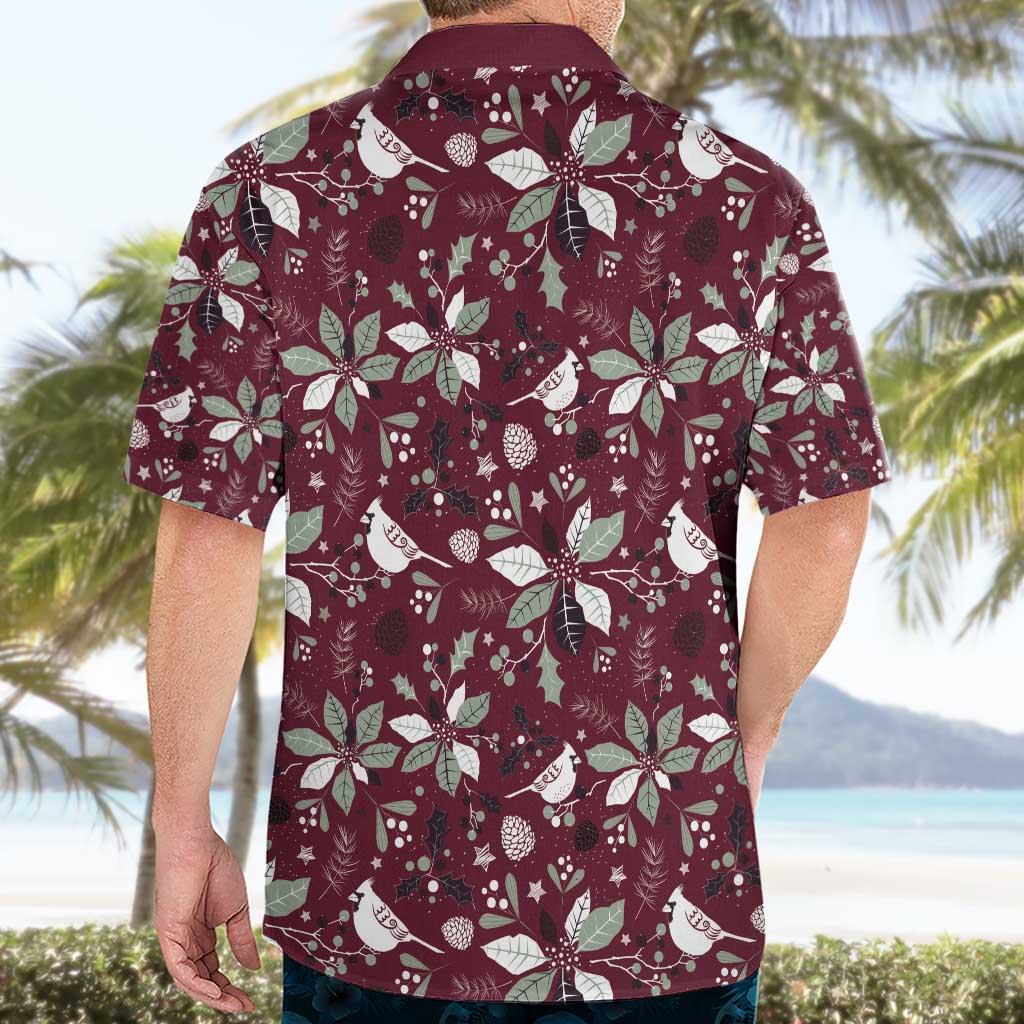 Cardinal Christmas Wine Red Hawaiian Shirt Xmas Pattern - Wonder Print Shop