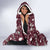 Cardical Christmas Wine Red Hooded Blanket Xmas Pattern