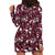 Cardinal Christmas Wine Red Hoodie Dress Xmas Pattern - Wonder Print Shop