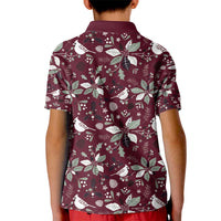 Cardinal Christmas Wine Red Kid Polo Shirt Xmas Pattern - Wonder Print Shop