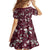 Cardinal Christmas Wine Red Kid Short Sleeve Dress Xmas Pattern - Wonder Print Shop