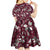 Cardinal Christmas Wine Red Kid Short Sleeve Dress Xmas Pattern - Wonder Print Shop