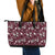 Cardinal Christmas Wine Red Leather Tote Bag Xmas Pattern - Wonder Print Shop