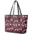 Cardinal Christmas Wine Red Leather Tote Bag Xmas Pattern - Wonder Print Shop