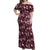 Cardinal Christmas Wine Red Off Shoulder Maxi Dress Xmas Pattern - Wonder Print Shop