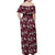 Cardinal Christmas Wine Red Off Shoulder Maxi Dress Xmas Pattern - Wonder Print Shop